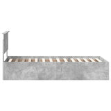Bed Frame Concrete Grey 100 x 200 cm Engineered Wood 3408700