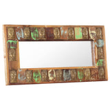 Mirror with Buddha Cladding 110x50 cm Solid Reclaimed Wood 321816