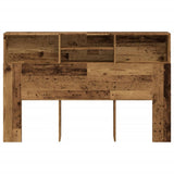 Headboard Cabinet Old Wood 160x19x103.5 cm Engineered Wood 856870