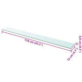Shelves 2 pcs Panel Glass Clear 110x12 cm 3051587