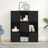 Bookcase Black Oak 89x24x101.5 cm Engineered Wood 860401