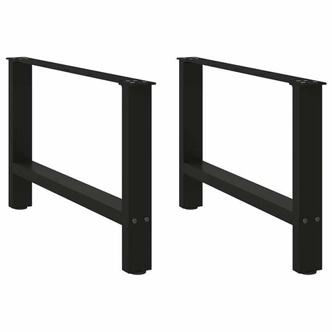 ZNTS Coffee Table Legs Black 2 pcs 70x cm Steel 4013288