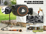 232m Retractable Hose Reel Wall Mounted with Auto Retraction, Self-Locking, Slow Return System, T3398P551607