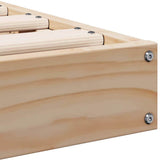 Floor Bed Frame Natural 213.5 x 104 x 9 cm Solid Pine Wood 869736