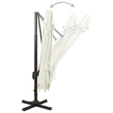 Cantilever Garden Parasol with Double Top 300x300 cm Sand 312368