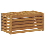Outdoor Stool Bench Solid Acacia Wood Natural 79 x 43 x 37 cm 900681