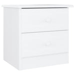 ZNTS Bedside Cabinet ALTA White 41x35x41 cm Solid Wood Pine 353916