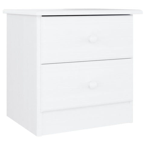 ZNTS Bedside Cabinet ALTA White 41x35x41 cm Solid Wood Pine 353916