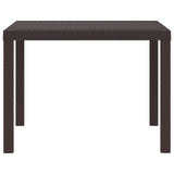 Garden Dining Table Brown 100 x 100 x 73 cm Poly Rattan 871681