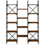 Bookshelf Smoked Oak 127.5x28.5x172.5 cm Engineered Wood 838870