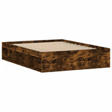 ZNTS Bed Frame without Mattress Smoked Oak 135x190 cm Double Double 3203912