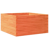 Garden Planter Wax Brown 90x90x46 cm Solid Wood Pine 3282426