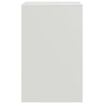 ZNTS Bedside Cabinet White 34.5x39x62 cm Steel 841773