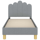 Toddler Bed Frame with Headboard Light Grey 70 x 140 cm Fabric 42011039