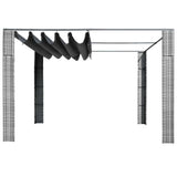Gazebo with Roof Poly Rattan 300x300x220 cm Grey and Anthracite 44818