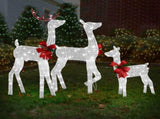 3-Piece Lighted Christmas Reindeer Family Set Outdoor Decorations, Weather Proof 2D Deer Family Set 92590347