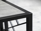 Nesting Coffee Tables, Set of 3 Square Side Tables with Black Metal Frame, for Living Room, Bedroom T3398P341425