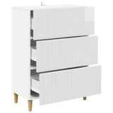Drawer Cabinet High Gloss White 66 x 34.5 x 90 cm 894609