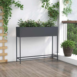 Raised Garden Planter Anthracite 100 x 26 x 82 cm Steel 865878
