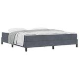 Box Spring Bed with Mattress Dark Grey 180 x 220 cm Fabric 3398804