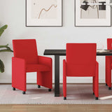 Dining Chairs with Wheels with Wheels 2 pcs Red 57 x 66 x 94 cm 42017821