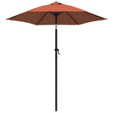 Garden Parasol Terracotta 200x224 cm Aluminium 47209
