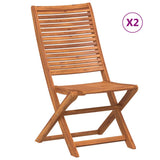 Folding Garden Chairs 2 pcs Solid Wood Acacia 367696