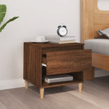 Bedside Table Brown Oak 50x46x50 Engineered Wood 819546