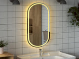 LED Bathroom Mirror Transparent 100 x 45 cm Tempered Glass 42045855