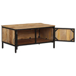 ZNTS Coffee Table 80x50x40 cm Solid Rough Wood Mango 374065