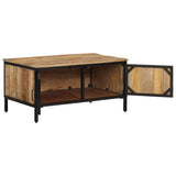 ZNTS Coffee Table 80x50x40 cm Solid Rough Wood Mango 374065