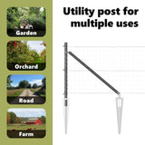 Ground Spike Fence Post 26 pcs Grey Powder-Coated Steel 3350181