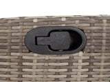 7 Piece Garden Dining Set with Cushions Grey Poly Rattan 3213364