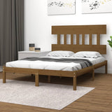 Bed Frame without Mattress Honey Brown 200x200 cm Solid Wood 3104761