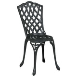 Garden Bistro Set 3 pcs Black Aluminium 42002391