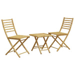 ZNTS 3 Piece Bistro Set Bamboo 3278524