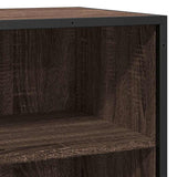 Sideboard Brown Oak 68x35x76 cm Engineered Wood and Metal 848978