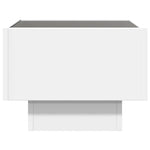 ZNTS Bedside Table with Infinity LED White 40x40x30 cm 3284063