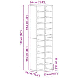 ZNTS Shoe Cabinet Artisan Oak 54x34x183 cm Engineered Wood 859385