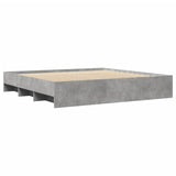 Bed Frame Concrete Grey Engineered wood King Storage Bed Frame 3295635
