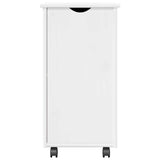 Rolling Cabinet White 34 x 39 x 65.5 cm Solid Pine Wood 42028357