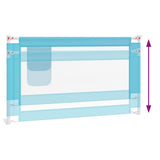Toddler Safety Bed Rail Blue 140x25 cm Fabric 10210