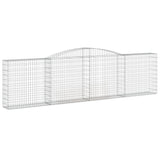 Arched Gabion Baskets 9 pcs 400x30x100/120 cm Galvanised Iron 3146873