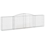 Arched Gabion Baskets 6 pcs 400x30x100/120 cm Galvanised Iron 3146870