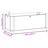 Garden Raised Bed with Self Watering System White 100x43x33 cm 313959