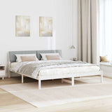 Bed frame White and light grey 180 x 200 cm Solid pine wood 3394357
