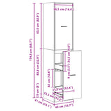 Apothecary Cabinet Smoked Oak 40x41x174.5 cm Engineered Wood 3309649