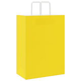 Paper Bags 250 pcs with Handles Yellow 32x17x44 cm 4102014