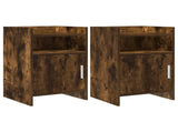 Bedside Tables 2 pcs Smoked Oak 40 x 36 x 60 cm Engineered Wood 8011044