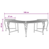 Tree Bench 4-Seater 160 x 80 x 44 cm Steel Antique Brown 42029510